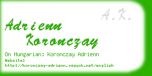 adrienn koronczay business card